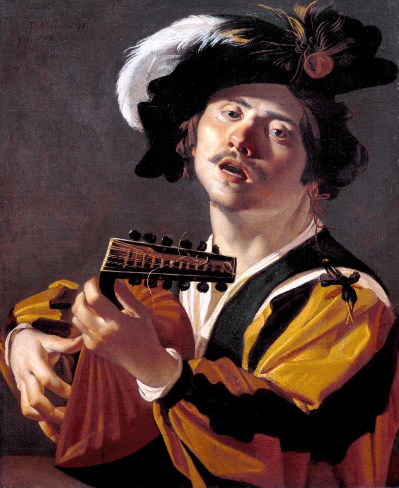 Dirck van Baburen - de luitspeler 1622