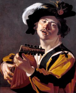 Dirck van Baburen - de luitspeler 1622