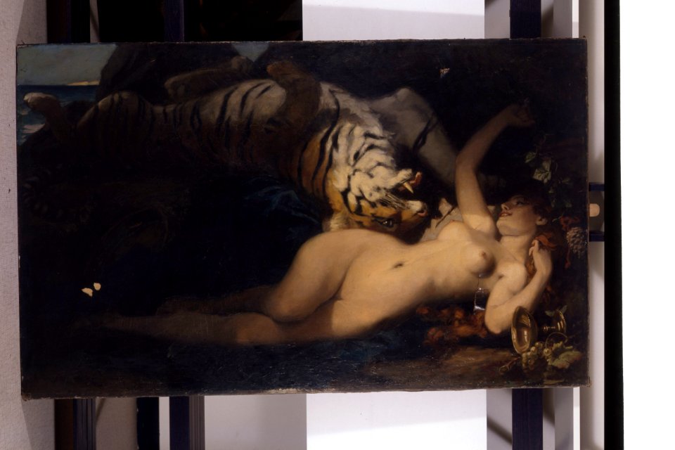Bacchante jouant avec un tigre - V Brun - musée d'art et d'histoire de Saint-Brieuc, DOC 61