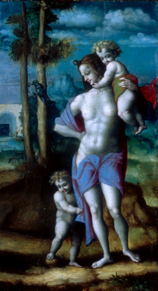 Bacchiacca - Eva con Caino e Abele (Metropolitan Museum of Art)