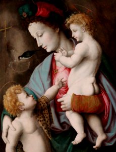 Bacchiacca - Madonna and Child with St. John the Baptist - 1975.72 - Dallas Museum of Art. Free illustration for personal and commercial use.