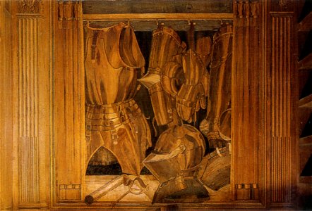Baccio portelli, le armi del duca, dallo studiolo di federico da montefeltro