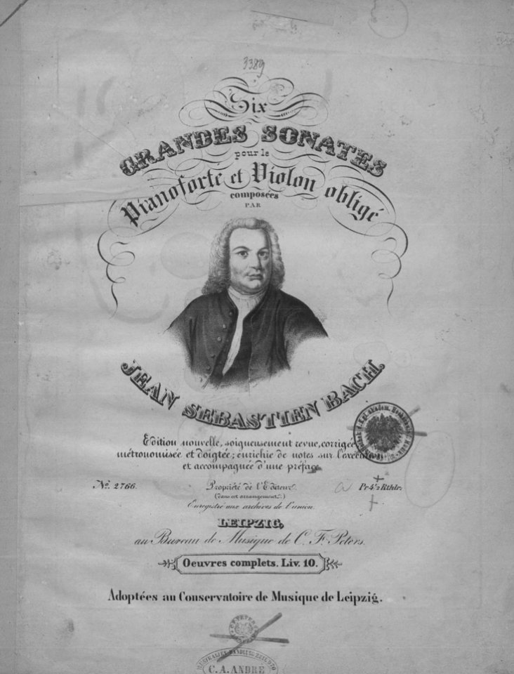 Bach Six Grandes Sonates Lipinski Czerny title
