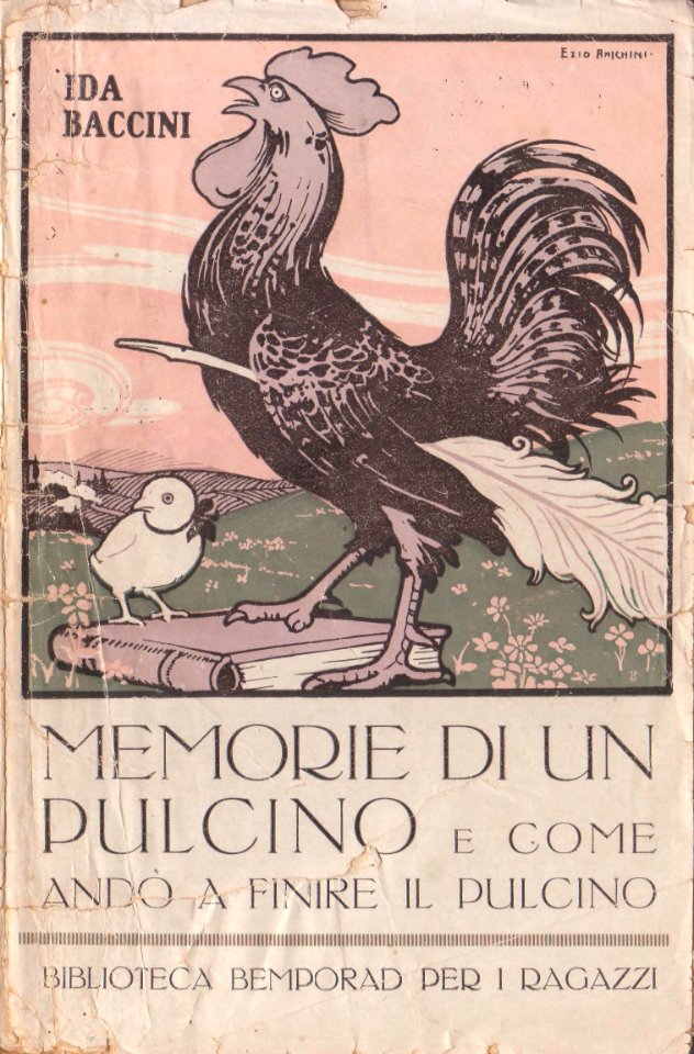 Baccini - Memorie di un pulcino, Bemporad & Figlio, Firenze, 1918 (page 1 crop)