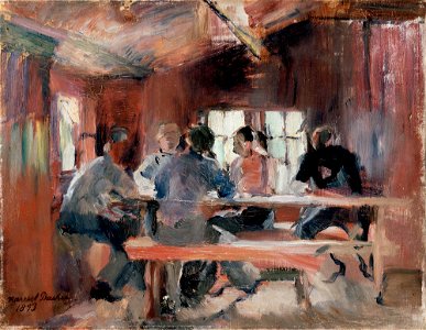 Harriet Backer - Study for Card Players - NG.M.01051 - National Museum of Art, Architecture and Design