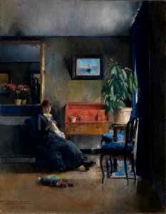 Harriet Backer - Blue Interior - Google Art Project