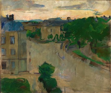 Harriet Backer - View from my Balcony, Hansteensgate 2 - NG.M.02250 - National Museum of Art, Architecture and Design. Free illustration for personal and commercial use.