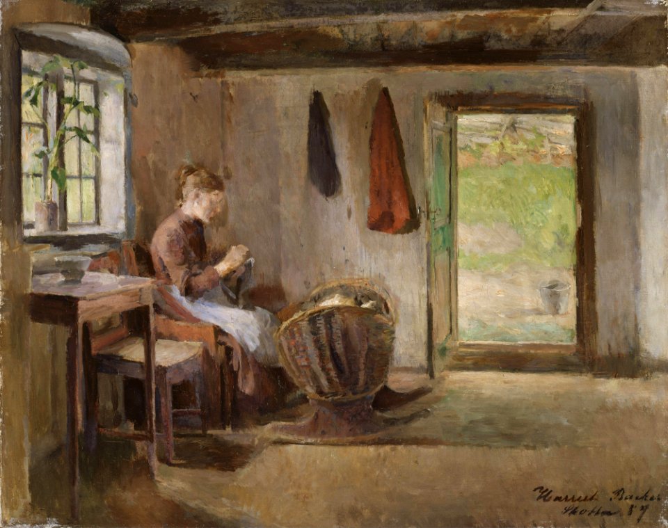Harriet Backer - Farm Interior, Skotta in Bærum - NG.M.01689 - National Museum of Art, Architecture and Design