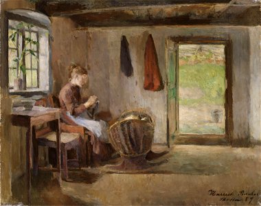 Harriet Backer - Farm Interior, Skotta in Bærum - NG.M.01689 - National Museum of Art, Architecture and Design