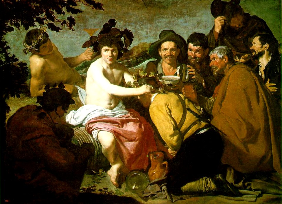 Baco coronando a sus compañeros, by Diego Velázquez