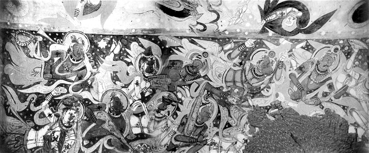 Backroom vault scene (southern slope), Cave 8