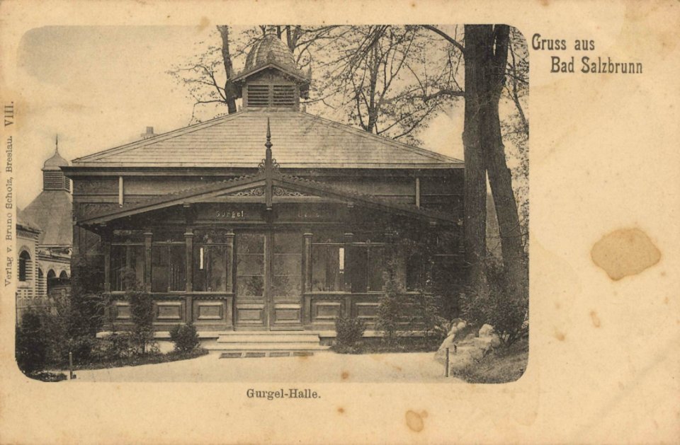 Bad Salzbrunn, Schlesien - Gurgelhalle (Zeno Ansichtskarten)