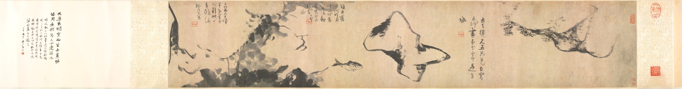 Bada Shanren (Chinese, 1626-1705) - Fish and Rocks - 1953.247 - Cleveland Museum of Art