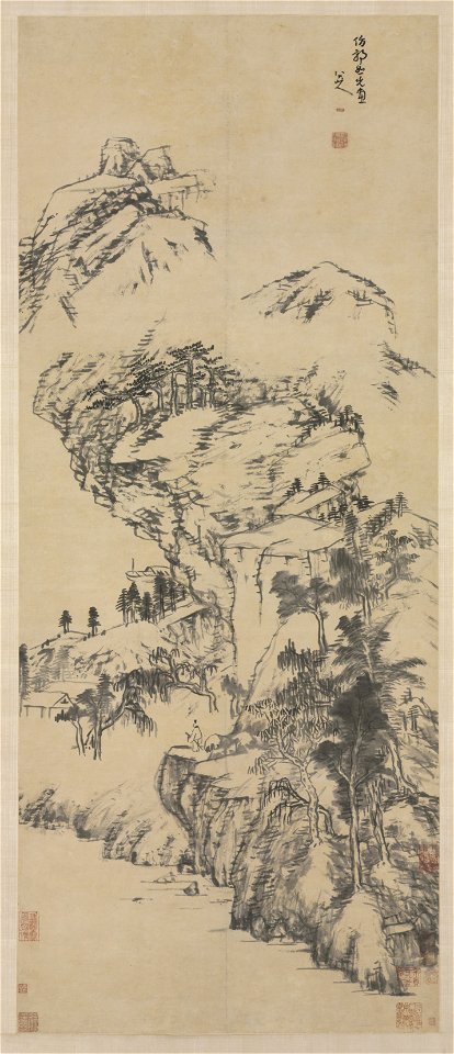 Bada Shanren - Landscape after Guo Zhongshu - 1955.36 - Cleveland Museum of Art