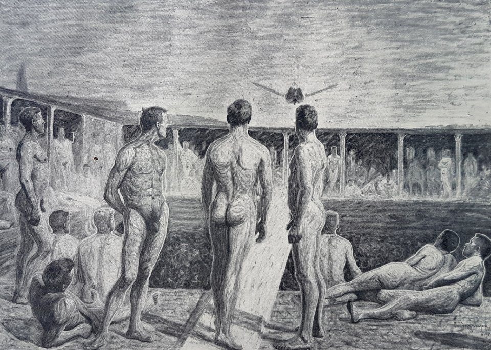 Badhuset målat av Eugène Jansson