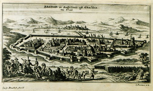Bagdad in Babylonie ost Chaldea nu Irak - Peeters Jacob - 1690