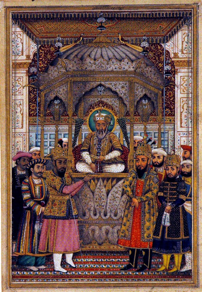Bahadur Shah II in darbar (6124538615)