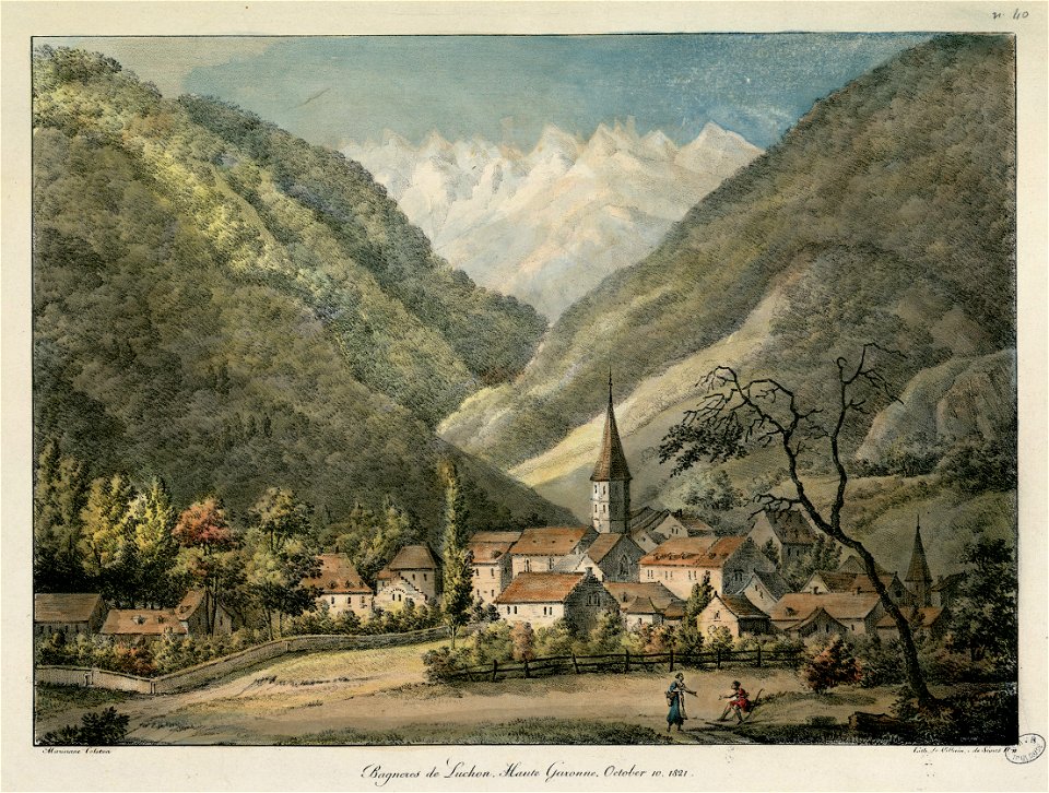 Bagnère de Luchon, Haute-Garonne. 10 octobre 1821 Bagneres de Luchon, Haute Garonne. October 10 1821 - Fonds Ancely - B315556101 A COLSTON 017