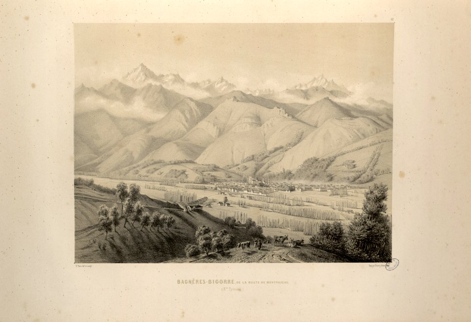 Bagnères-Bigorre, de la route de Montréjeau (Hautes-Pyrénées) - Fonds Ancely - B315556101 A PARIS 1 032