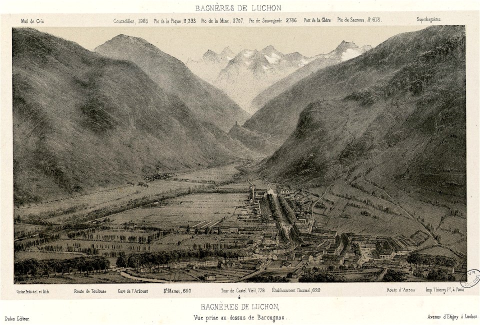 Bagnères de Luchon - Vue prise au-dessus de Barcugnas - Fonds Ancely - B315556101 A PETIT 1 006