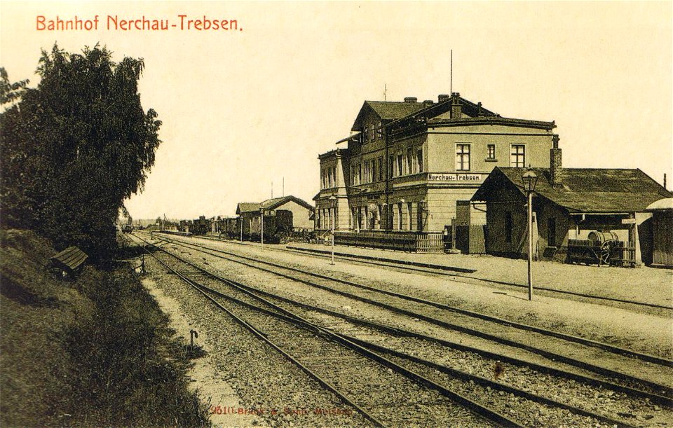 Bahnhof Nerchau-Trebsen (Postkarte 1908)