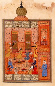 Bahram Gur in the yellow pavilion