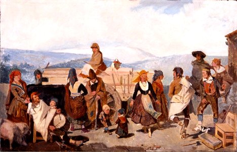 Baile de campesinos en Soria, de Valeriano Domínguez Bécquer (Museo del Romanticismo de Madrid)
