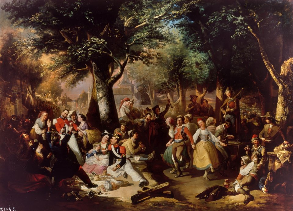 Baile campestre en la Virgen del Puerto