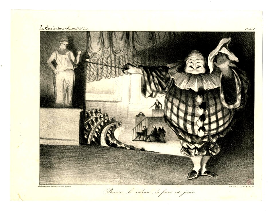 Baissez le rideau, la farce est jouée (Lower the curtain, the farce is over) (BM 1918,0511.40)