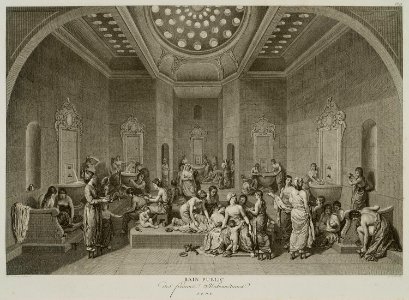 Bain public des femmes Mahométanes - D'ohsson Mouradgea - 1787