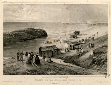 Bains de la côte des fous à Biarritz (Basses Pyrénées) - Fonds Ancely - B315556101 A JACOTTET 2 012
