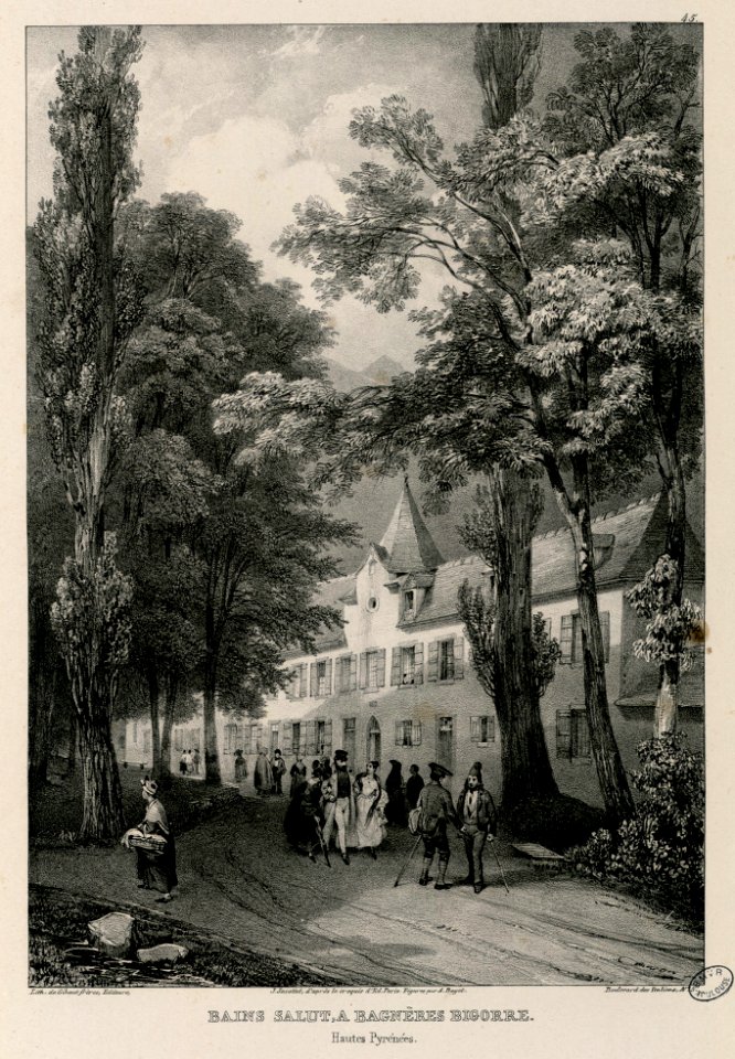Bains Salut à Bagnères Bigorre (Hautes Pyrénées) - Fonds Ancely - B315556101 A JACOTTET 1 049