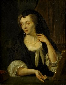 Anna de Hooghe (1645-1717). Vierde echtgenote van de schilder. Rijksmuseum SK-A-2187