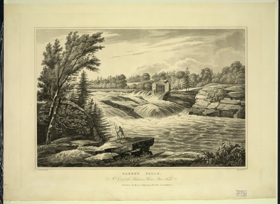 Baker's Falls - painted by W.G. Wall ; engraved by I. Hill. LCCN2011661792
