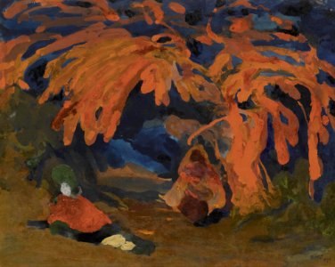 Léon Bakst - Set design fot act II of La Pisanelle (1917)