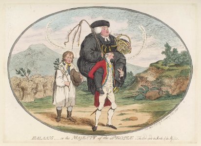 Balaam, - or the majesty of the people by James Gillray. Free illustration for personal and commercial use.