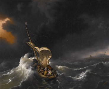 Backhuysen, Ludolf, I - Christ in the Storm on the Sea of Galilee - Google Art Project. Free illustration for personal and commercial use.