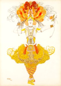 Bakst Costume design for L'Oiseau de feu 1922