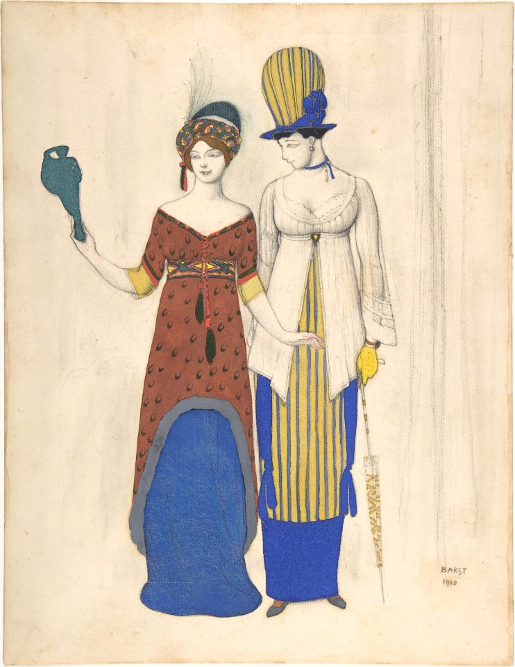 Leon Bakst - fantasie sur le costume moderne (1910)