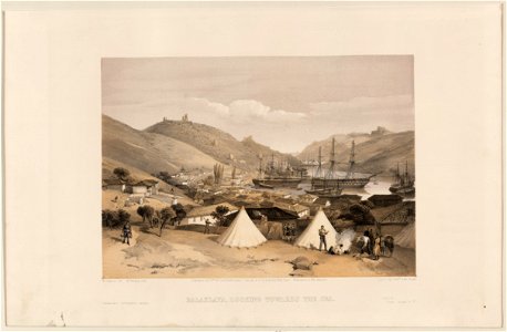 Balaklava, looking towards the sea - W. Simpson del. ; W. Walton lith. LCCN2004672562