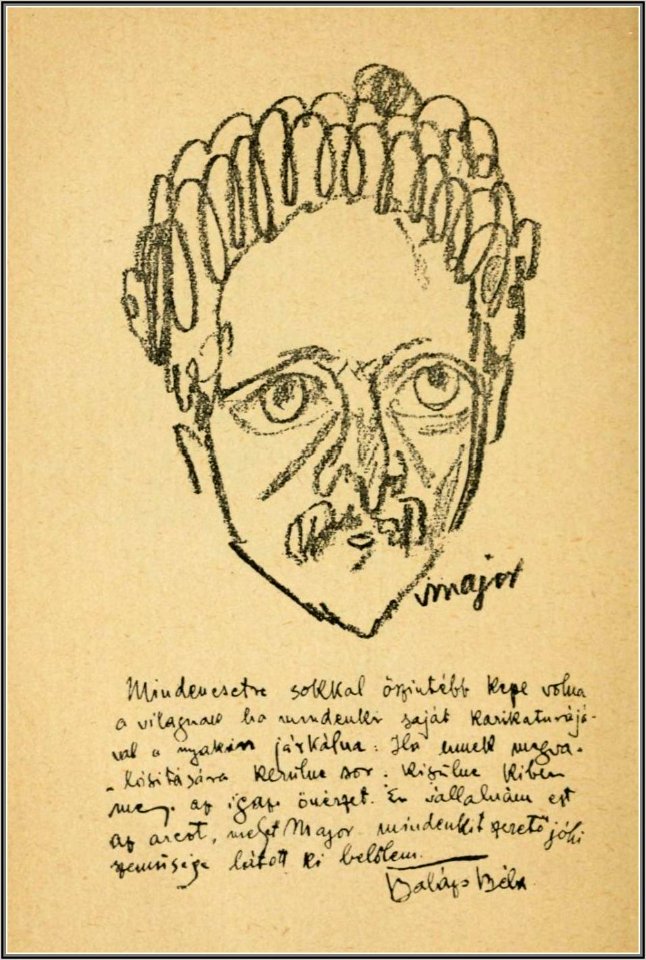 Balázs Béla, 1913. Major Henrik rajza
