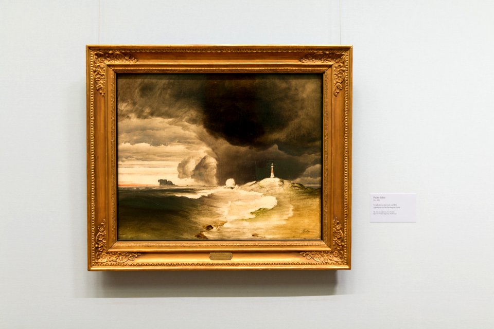 Peder Balke - Lighthouse on the Norwegian Coast - Fyr på den norske kyst - IMG 9615-nasjonalmuseet oslo