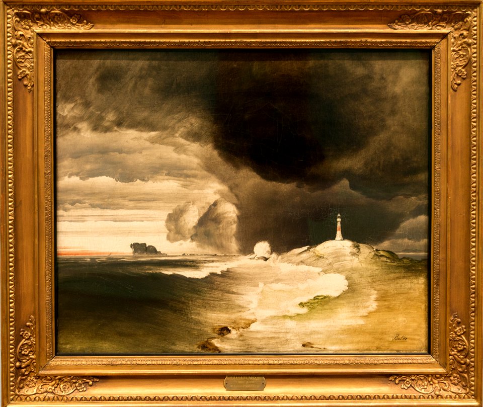 Peder Balke - Lighthouse on the Norwegian Coast - Fyr på den norske kyst - IMG 9615-nasjonalmuseet oslo (cropped)