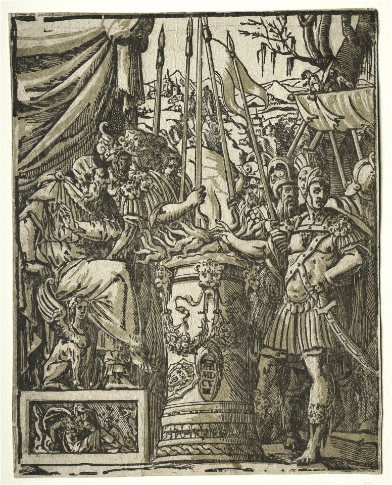 Balthasar Peruzzi (Italian, 1481-1536)Andrea Andreani (Italian, about 1558–1610) - Mucius Scaevola - 1925.47 - Cleveland Museum of Art