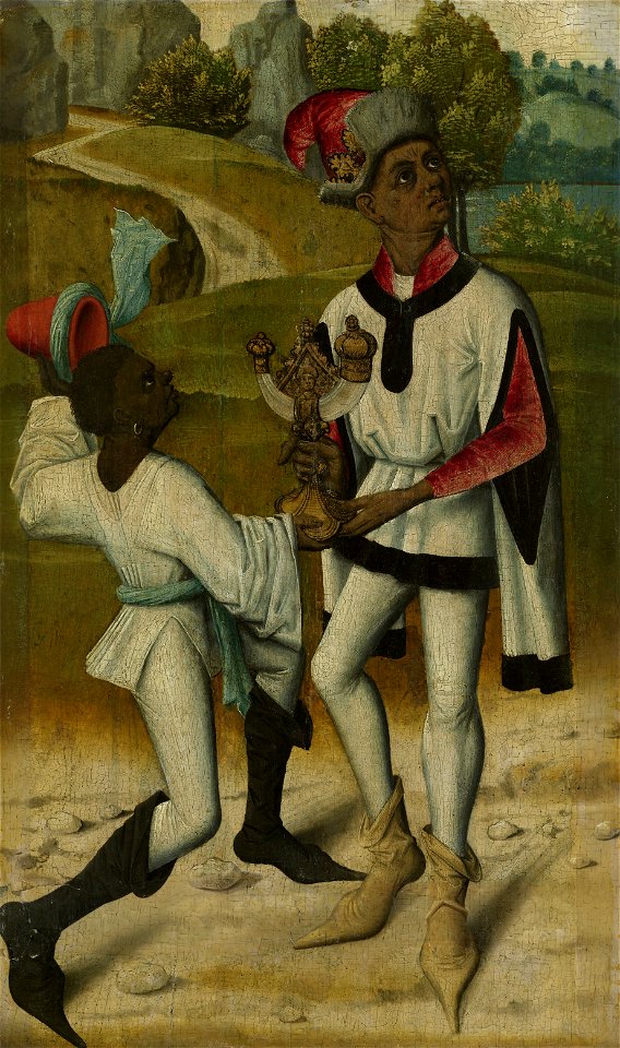 Balthasar, één van de drie koningen, met een bediende Rijksmuseum SK-A-2545