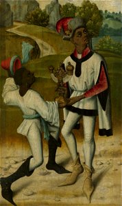 Balthasar, één van de drie koningen, met een bediende Rijksmuseum SK-A-2545