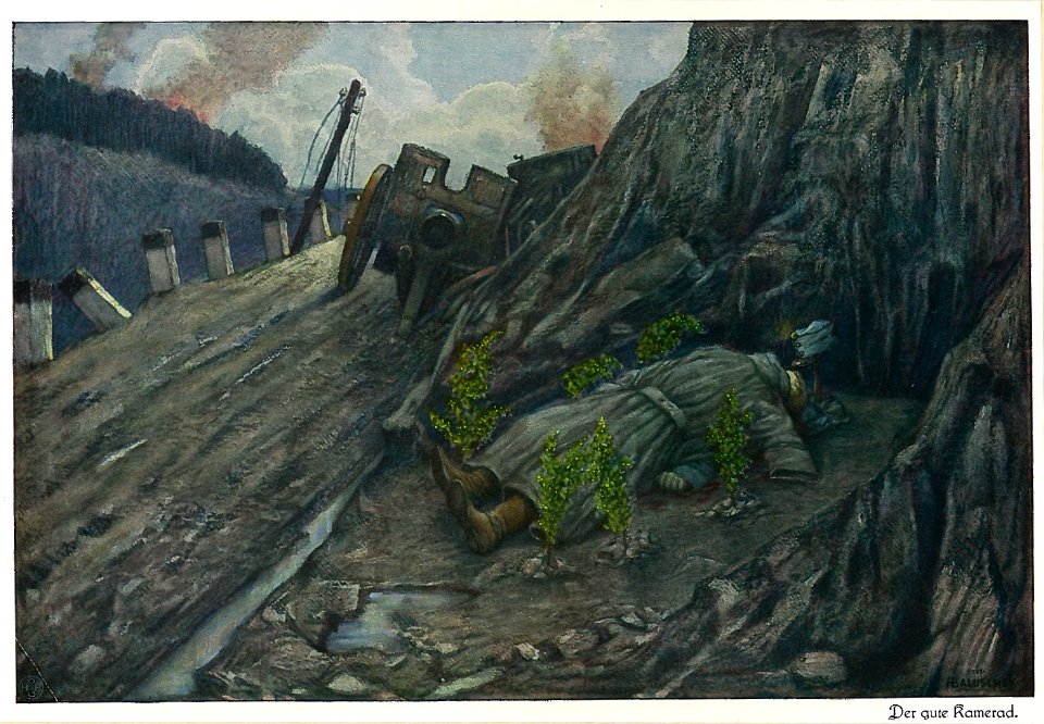 Baluschek Der Krieg Tafel 9 Bild