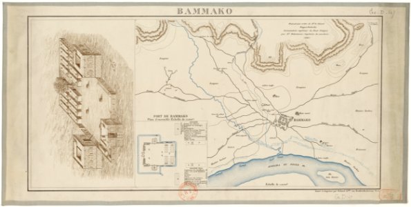 Bammako. Exécuté par ordre de M. le colonel Borgnis-Desbordes par M. Delanneau (1883)