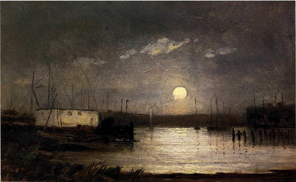 WLA amart Moon over a Harbor by Edward Mitchell Barrister