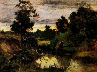 Untitled (Trees and Shrubbery) by Edward Mitchell Bannister, 1877